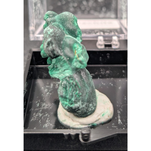 Other - Natural Malachite Mineral Specimen in Display Box | Green Copper Carbonate